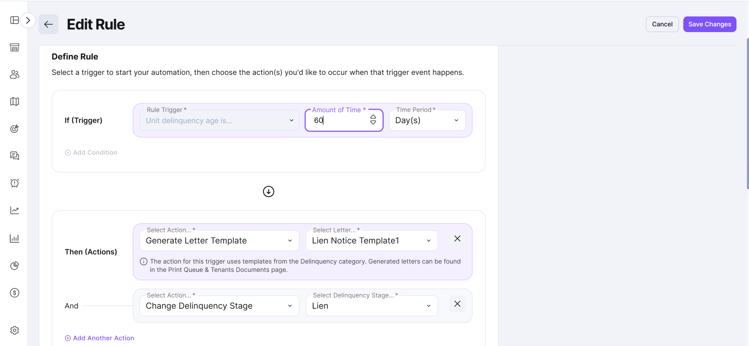 Monument tenant deliquency automation explain lein scaled